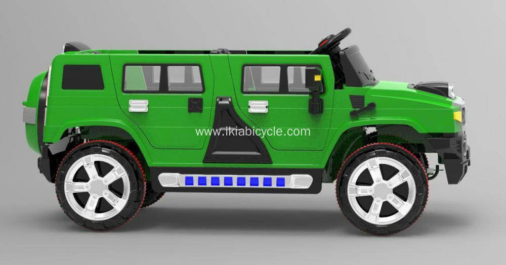 Elektroauto grüne Farbe Fahrt auf Auto